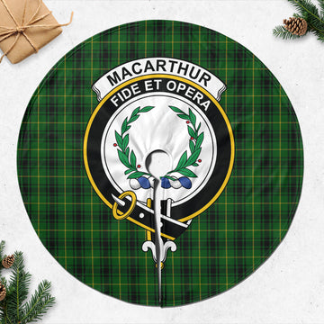 MacArthur (McArthur) Tartan Christmas Tree Skirt with Family Crest