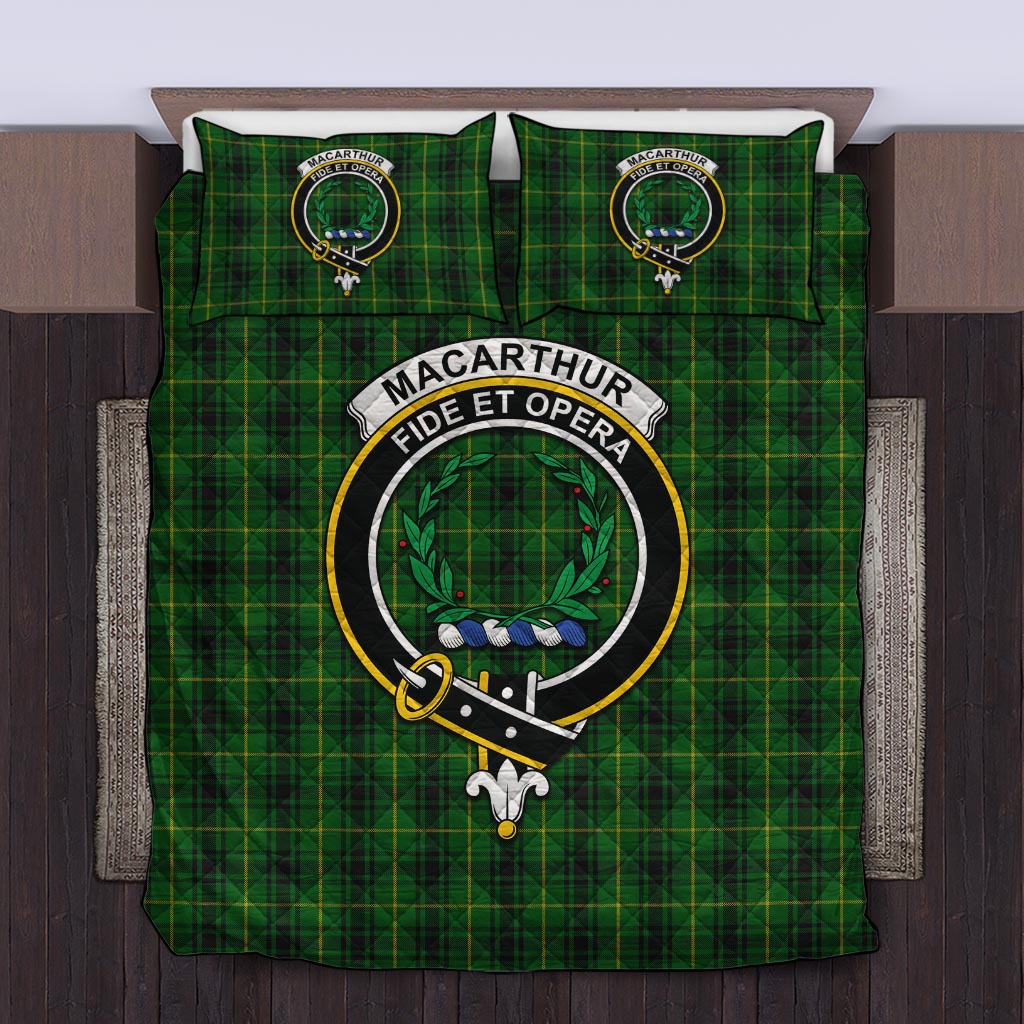 MacArthur (McArthur) Tartan Quilt Bed Set with Family Crest Twin - Tartan Vibes Clothing