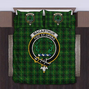 MacArthur (McArthur) Tartan Quilt Bed Set with Family Crest