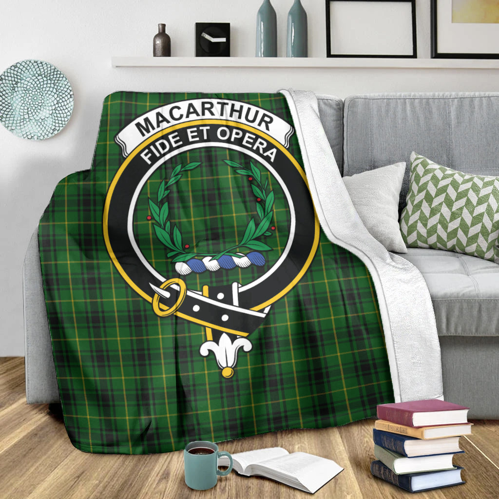 macarthur-tartab-blanket-with-family-crest