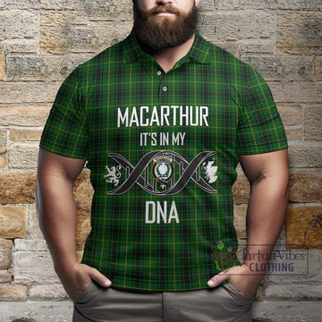 MacArthur (McArthur) Tartan Polo Shirt with Family Crest DNA In Me Style