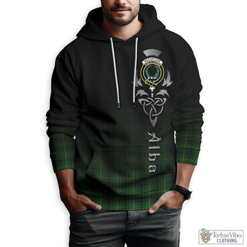 MacArthur (McArthur) Tartan Hoodie Featuring Alba Gu Brath Family Crest Celtic Inspired