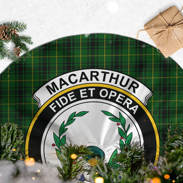 MacArthur (McArthur) Tartan Christmas Tree Skirt with Family Crest