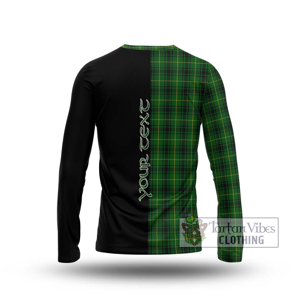 MacArthur (McArthur) Tartan Long Sleeve T-Shirt with Family Crest and Half Of Me Style - Tartanvibesclothing Shop