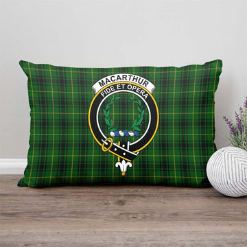 MacArthur (McArthur) Tartan Pillow Cover with Family Crest