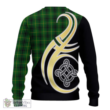 MacArthur (McArthur) Tartan Ugly Sweater with Family Crest and Celtic Symbol Style