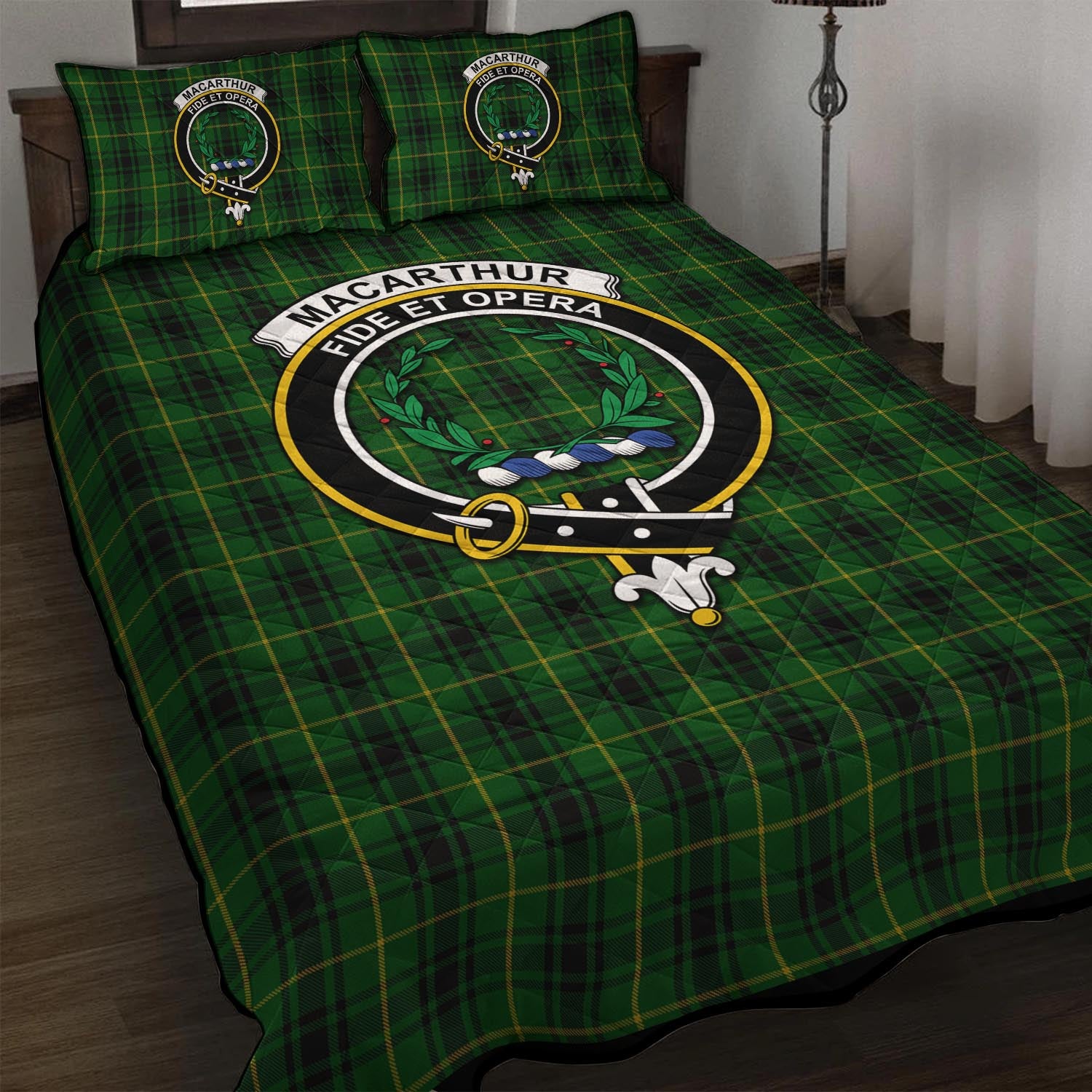 MacArthur (McArthur) Tartan Quilt Bed Set with Family Crest - Tartan Vibes Clothing