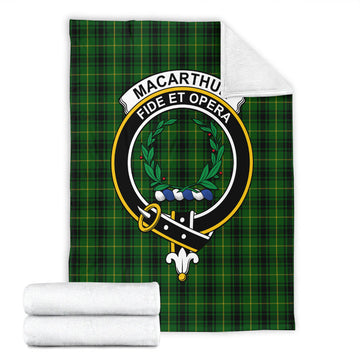 MacArthur (McArthur) Tartan Blanket with Family Crest