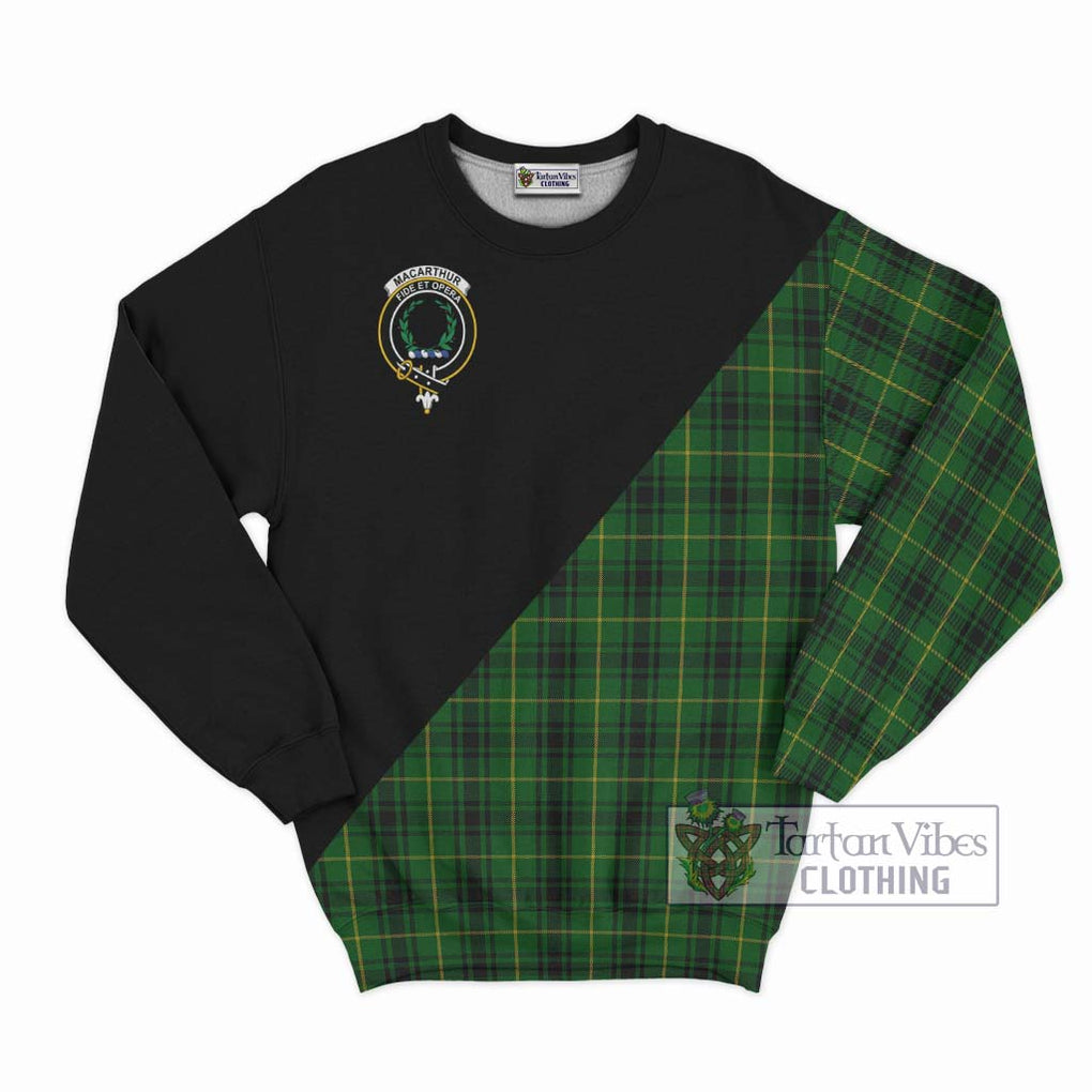 MacArthur (McArthur) Tartan Sweatshirt with Family Crest and Military Logo Style - Tartanvibesclothing Shop