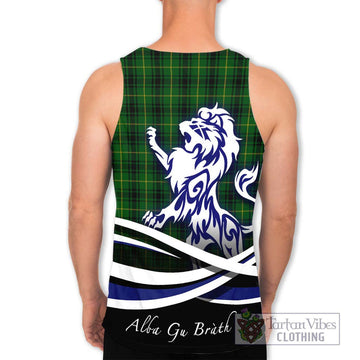 MacArthur (McArthur) Tartan Men's Tank Top with Alba Gu Brath Regal Lion Emblem