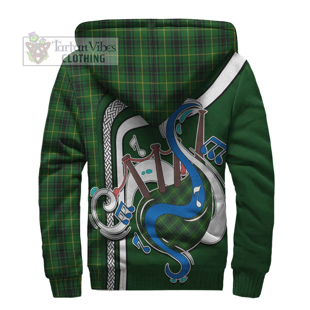 MacArthur (McArthur) Tartan Sherpa Hoodie with Epic Bagpipe Style - Tartanvibesclothing Shop