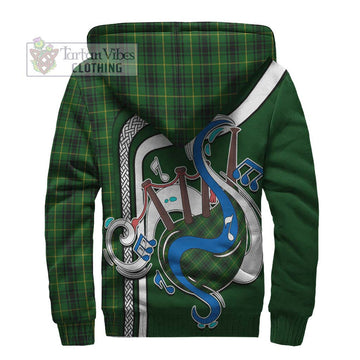 MacArthur (McArthur) Tartan Sherpa Hoodie with Epic Bagpipe Style