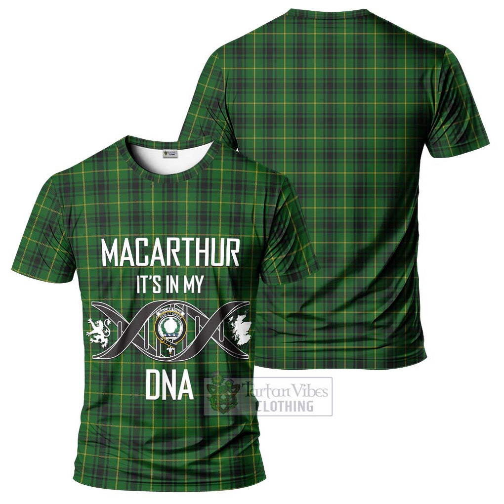 MacArthur (McArthur) Tartan T-Shirt with Family Crest DNA In Me Style - Tartan Vibes Clothing