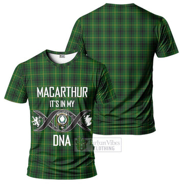 MacArthur (McArthur) Tartan T-Shirt with Family Crest DNA In Me Style