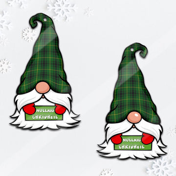 MacArthur (McArthur) Gnome Christmas Ornament with His Tartan Christmas Hat