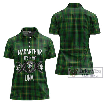 MacArthur (McArthur) Tartan Women's Polo Shirt with Family Crest DNA In Me Style