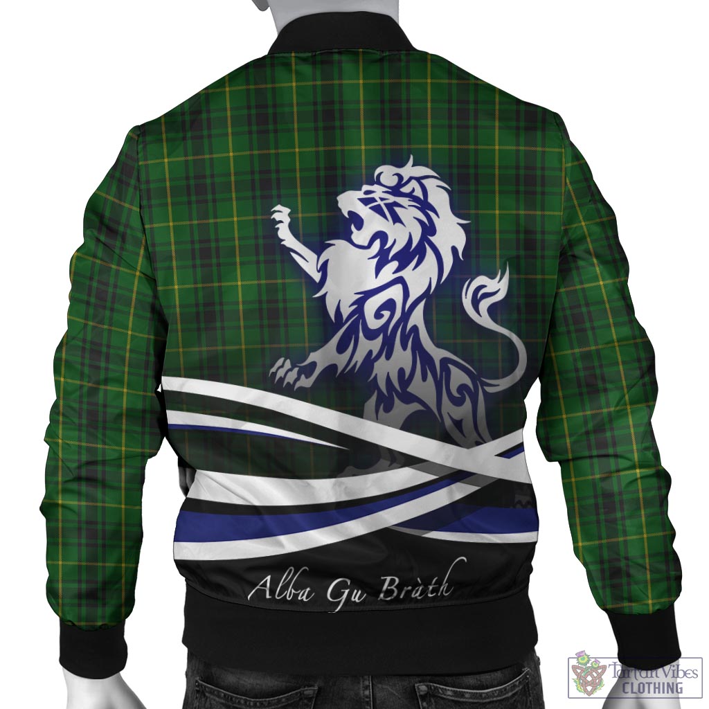 Tartan Vibes Clothing MacArthur Tartan Bomber Jacket with Alba Gu Brath Regal Lion Emblem