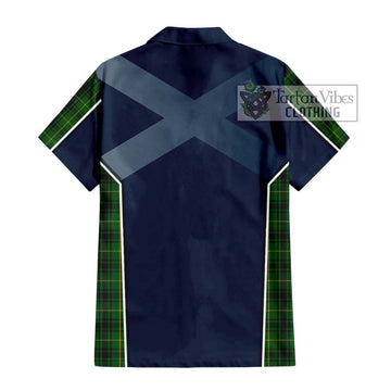 MacArthur (McArthur) Tartan Short Sleeve Button Shirt with Family Crest and Lion Rampant Vibes Sport Style