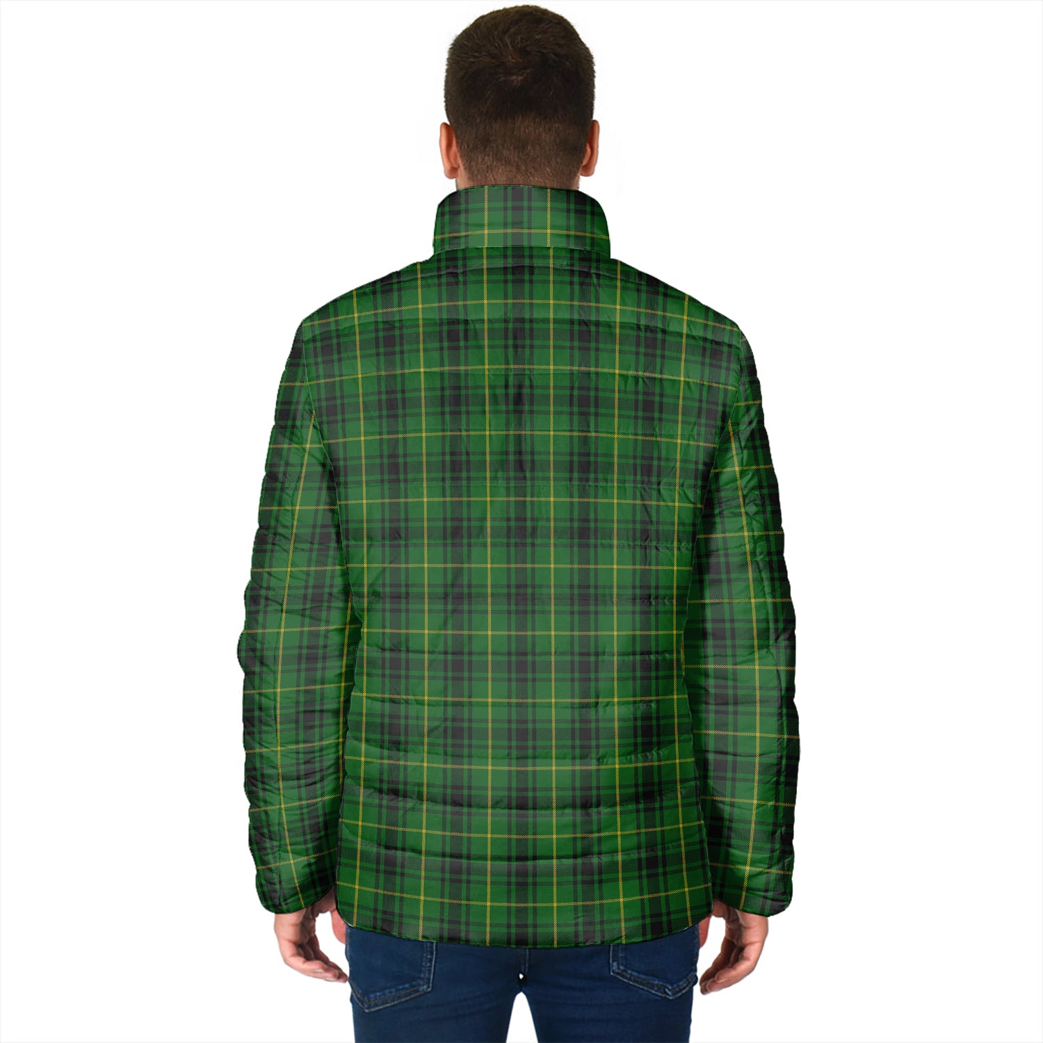 MacArthur (McArthur) Tartan Padded Jacket with Family Crest - Tartan Vibes Clothing