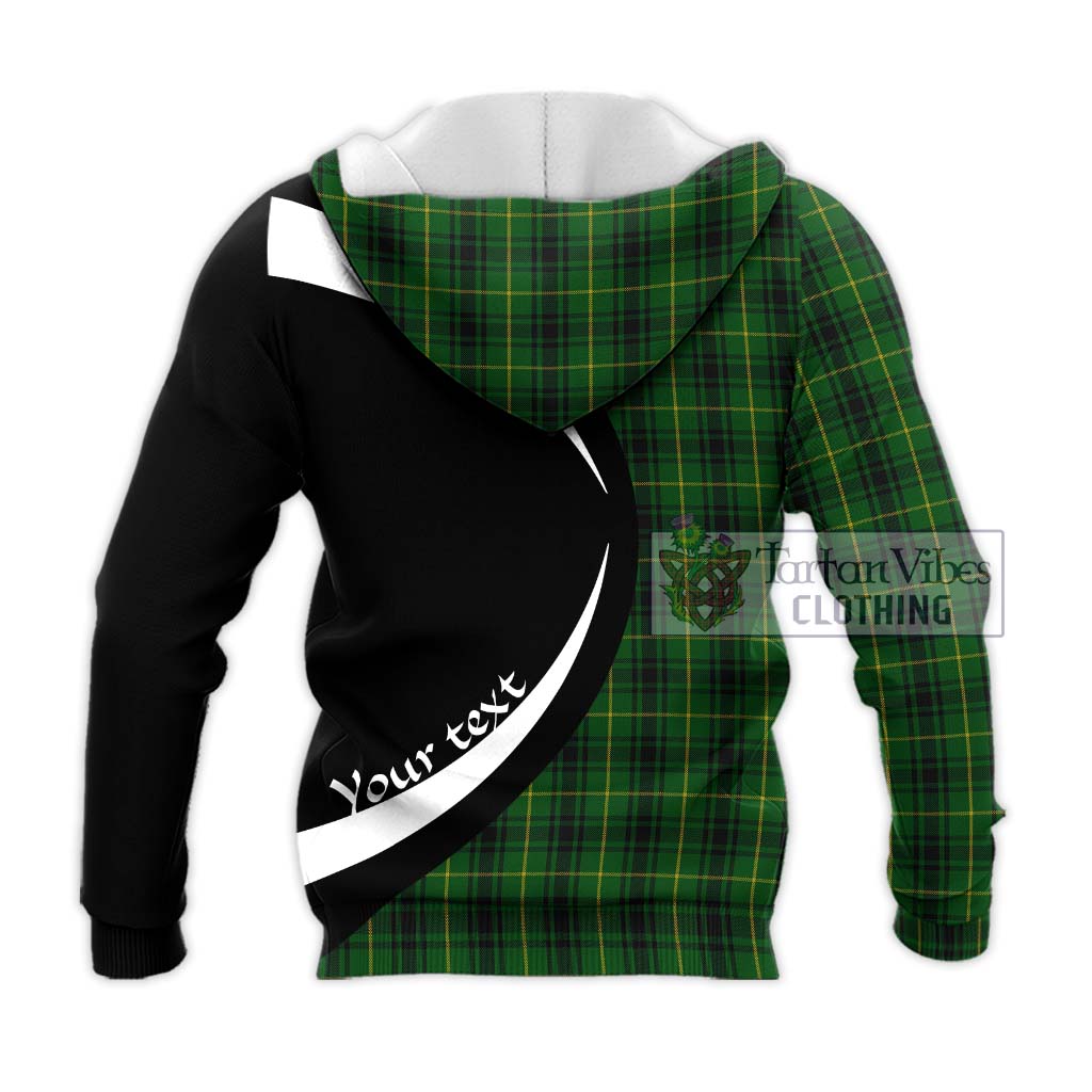 MacArthur (McArthur) Tartan Knitted Hoodie with Family Crest Circle Style - Tartan Vibes Clothing