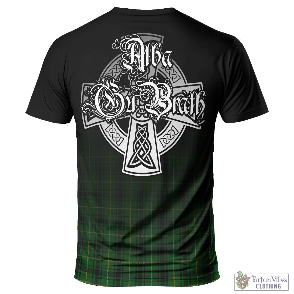 Tartan Vibes Clothing MacArthur Tartan T-Shirt Featuring Alba Gu Brath Family Crest Celtic Inspired