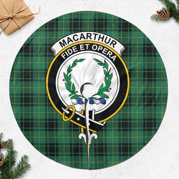 MacArthur Ancient Tartan Christmas Tree Skirt with Family Crest