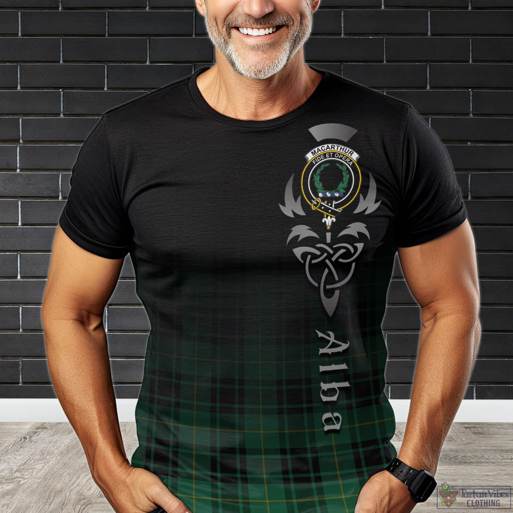 Tartan Vibes Clothing MacArthur Ancient Tartan T-Shirt Featuring Alba Gu Brath Family Crest Celtic Inspired