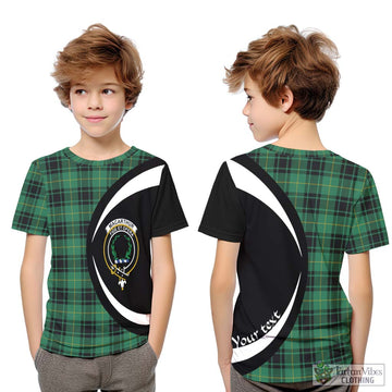 MacArthur Ancient Tartan Kid T-Shirt with Family Crest Circle Style