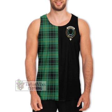 MacArthur Ancient Tartan Men's Tank Top with Family Crest and Half Of Me Style