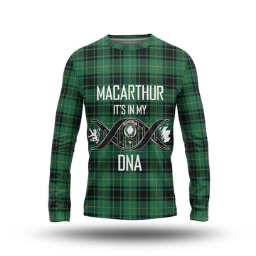 MacArthur Ancient Tartan Long Sleeve T-Shirt with Family Crest DNA In Me Style