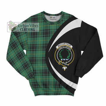 MacArthur Ancient Tartan Sweatshirt with Family Crest Circle Style