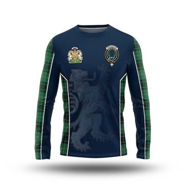 MacArthur Ancient Tartan Long Sleeve T-Shirt with Family Crest and Lion Rampant Vibes Sport Style