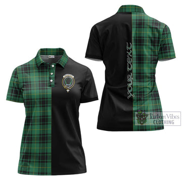 MacArthur Ancient Tartan Women's Polo Shirt with Family Crest and Half Of Me Style