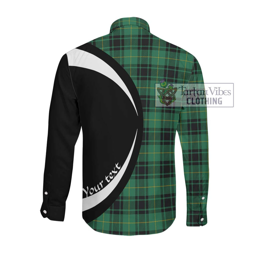 MacArthur Ancient Tartan Long Sleeve Button Up with Family Crest Circle Style Men's Shirt - Tartan Vibes Clothing