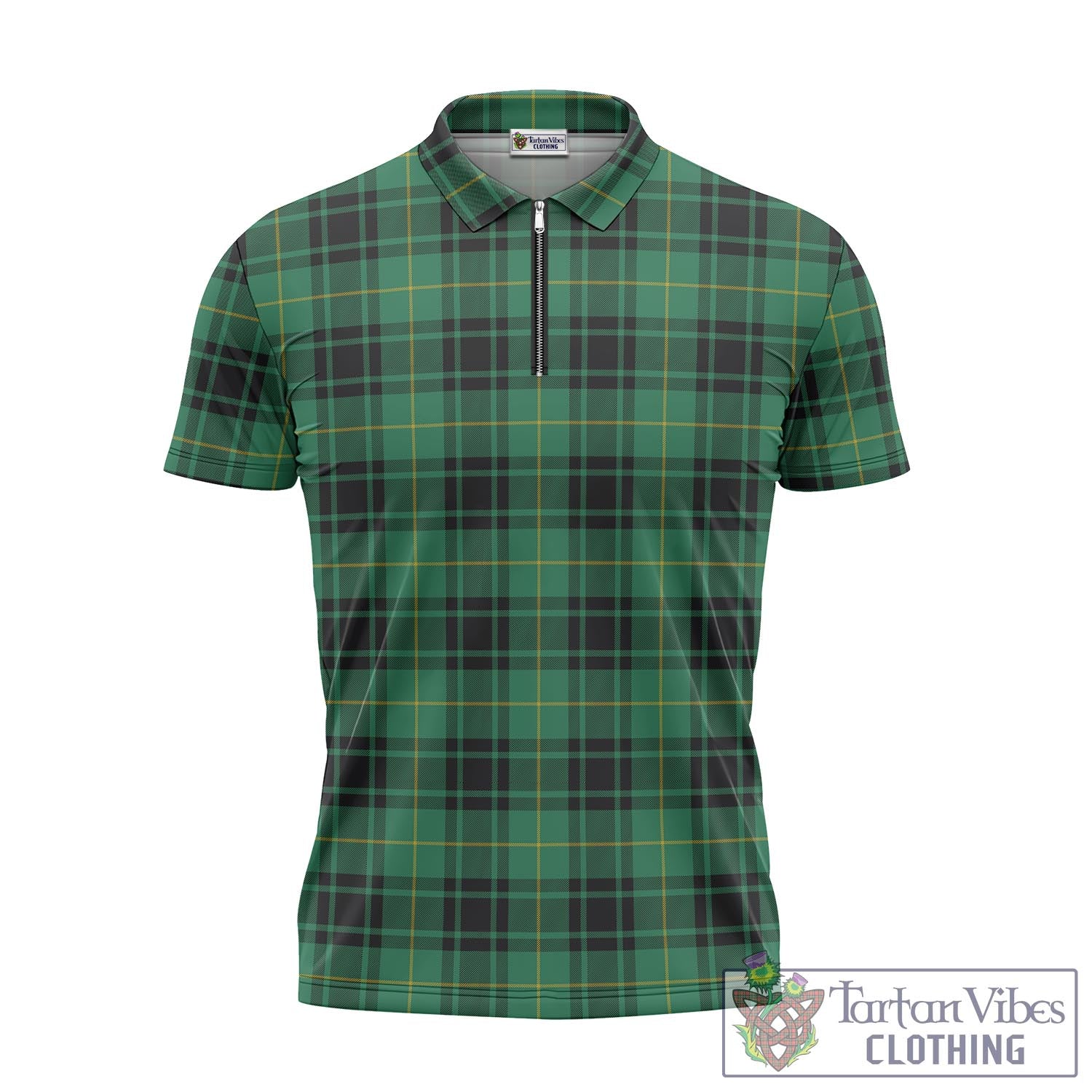 Tartan Vibes Clothing MacArthur Ancient Tartan Zipper Polo Shirt