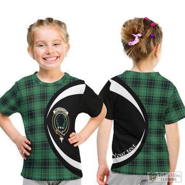 MacArthur Ancient Tartan Kid T-Shirt with Family Crest Circle Style