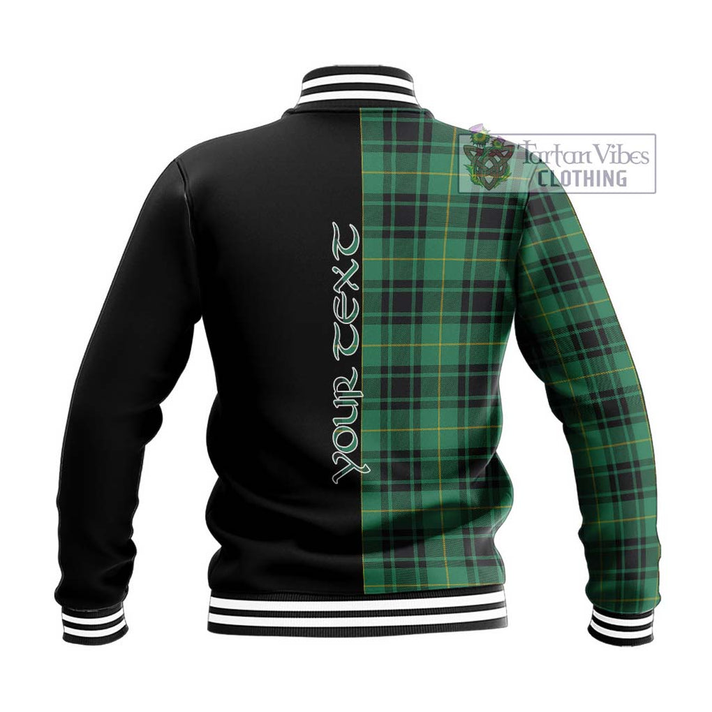 MacArthur Ancient Tartan Baseball Jacket with Family Crest and Half Of Me Style - Tartanvibesclothing Shop