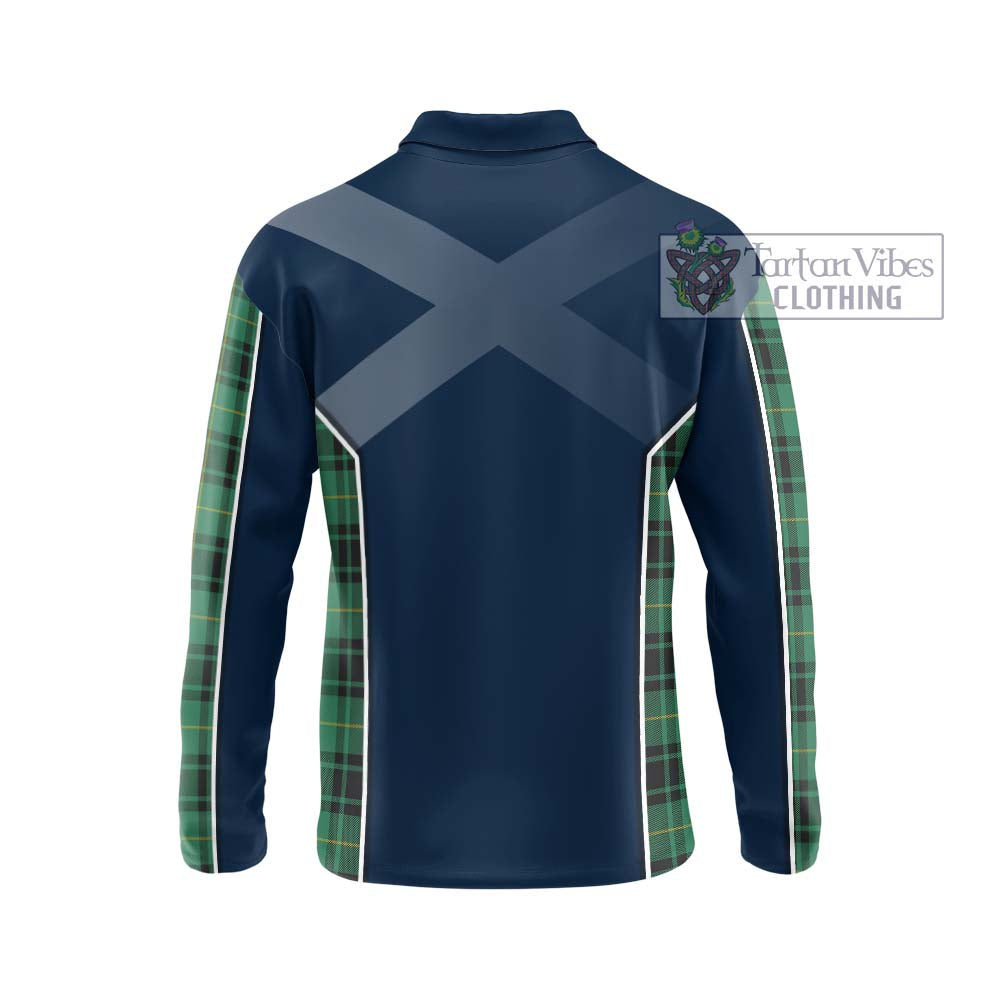 MacArthur Ancient Tartan Long Sleeve Polo Shirt with Family Crest and Lion Rampant Vibes Sport Style - Tartan Vibes Clothing