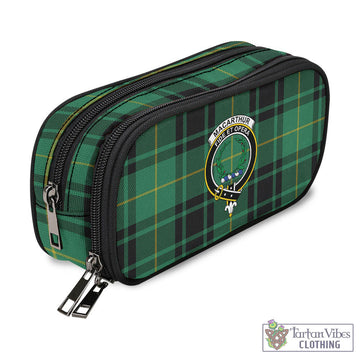 MacArthur Ancient Tartan Pen and Pencil Case with Family Crest