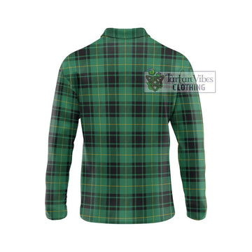 MacArthur Ancient Tartan Long Sleeve Polo Shirt with Family Crest DNA In Me Style