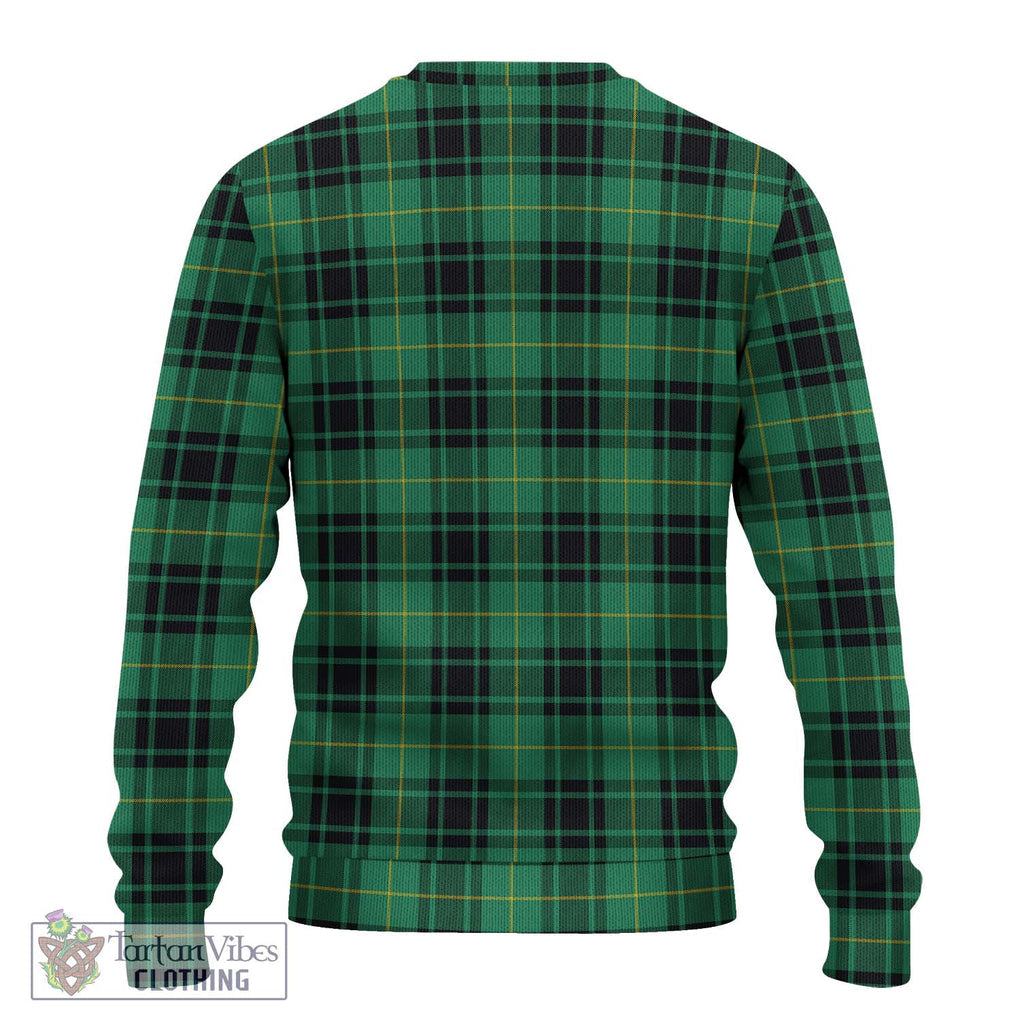 MacArthur Ancient Tartan Knitted Sweater with Family Crest DNA In Me Style - Tartanvibesclothing Shop