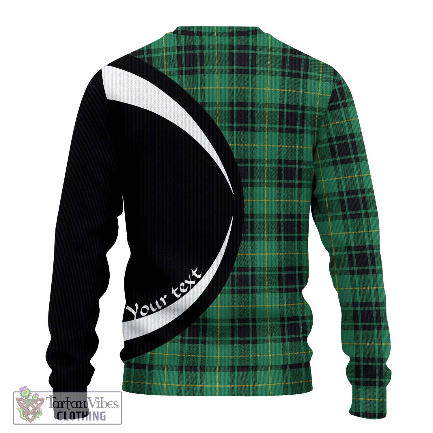 MacArthur Ancient Tartan Knitted Sweater with Family Crest Circle Style - Tartan Vibes Clothing