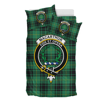 MacArthur Ancient Tartan Bedding Set with Family Crest