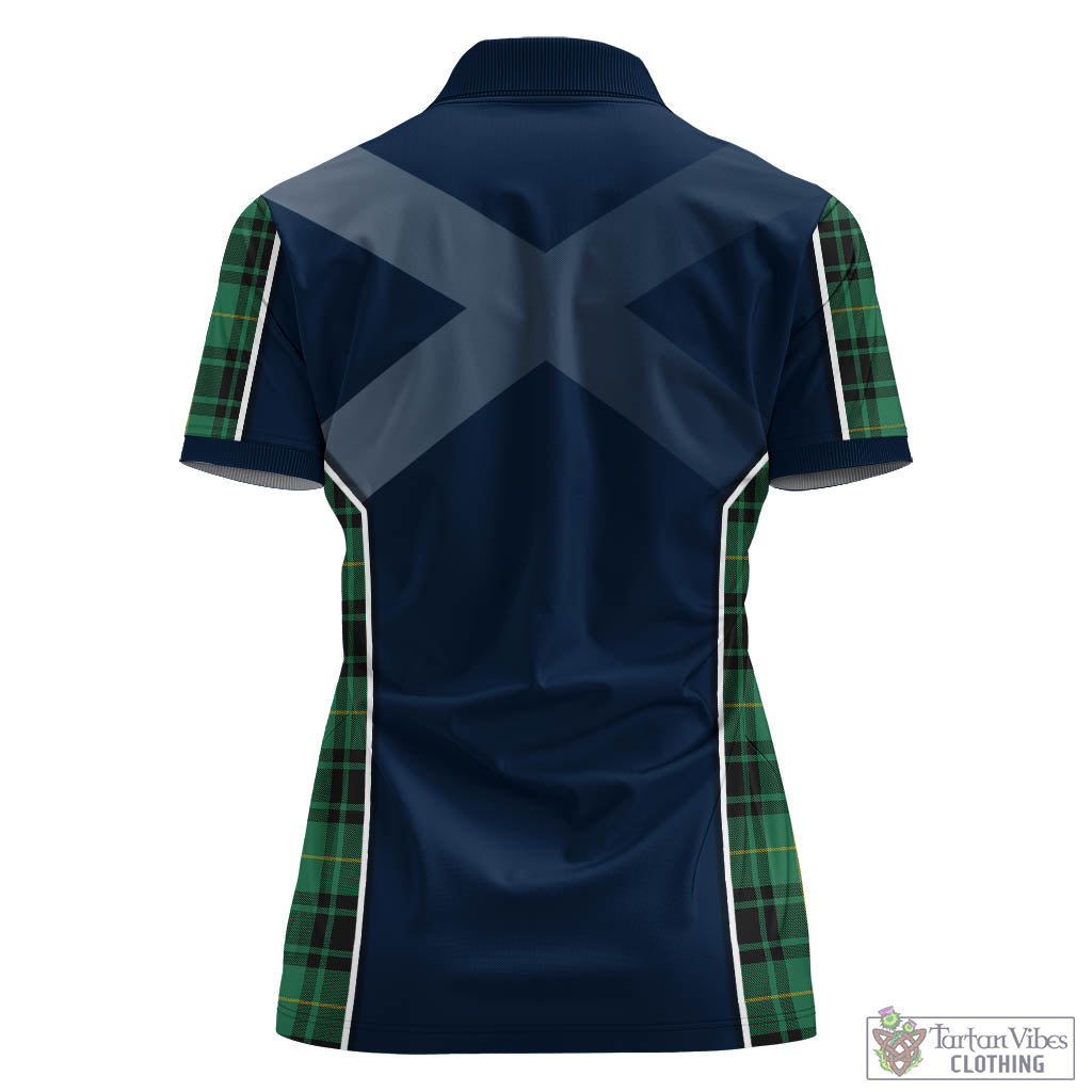 MacArthur Ancient Tartan Women's Polo Shirt with Family Crest and Lion Rampant Vibes Sport Style - Tartan Vibes Clothing