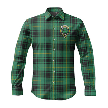 MacArthur Ancient Tartan Long Sleeve Button Up Shirt with Family Crest