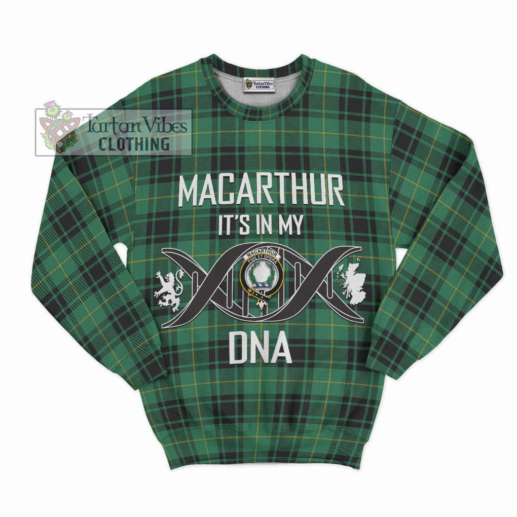 MacArthur Ancient Tartan Sweatshirt with Family Crest DNA In Me Style - Tartanvibesclothing Shop