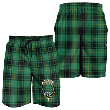 MacArthur Ancient Tartan Mens Shorts with Family Crest