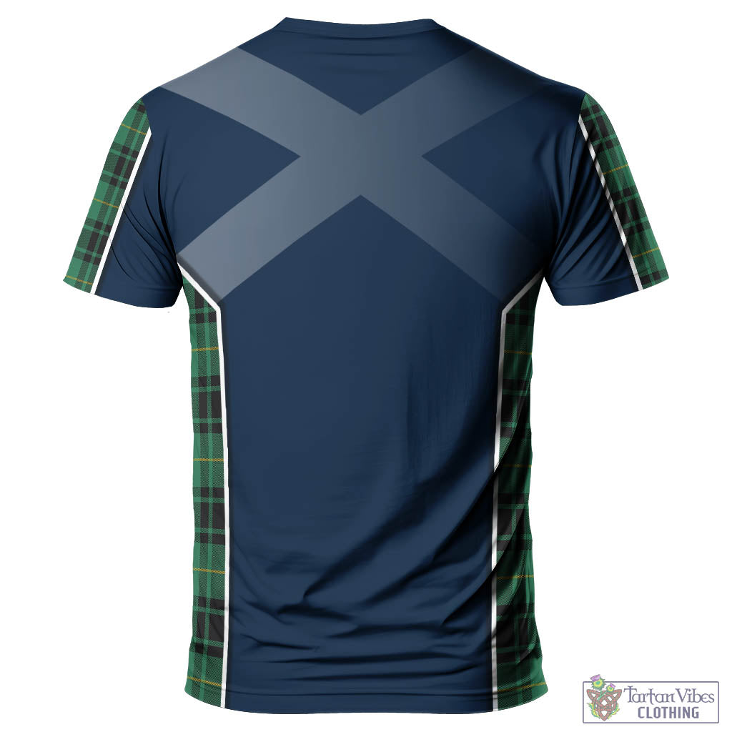 Tartan Vibes Clothing MacArthur Ancient Tartan T-Shirt with Family Crest and Lion Rampant Vibes Sport Style