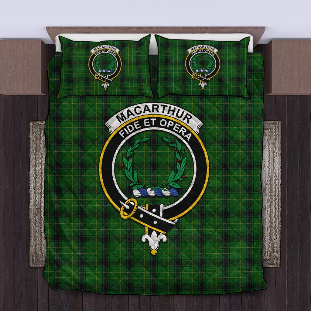 MacArthur Highland Tartan Quilt Bed Set with Family Crest Twin - Tartan Vibes Clothing