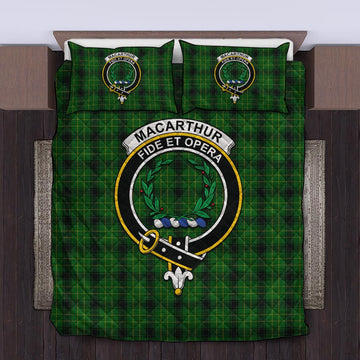 MacArthur Highland Tartan Quilt Bed Set with Family Crest